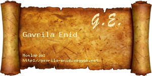Gavrila Enid névjegykártya